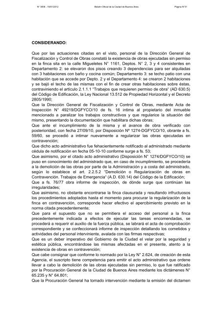 NÂ° 3836 del 19/01/2012 - BoletÃ­n Oficial del Gobierno de la Ciudad ...