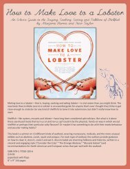 How to Make Love to a Lobster