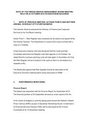 Prison Service Management Board Minutes October 2012