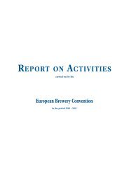 Report on Activities EBC 2004-2005 - European Brewery Convention