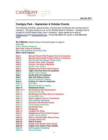 Cantigny Park â September & October Events