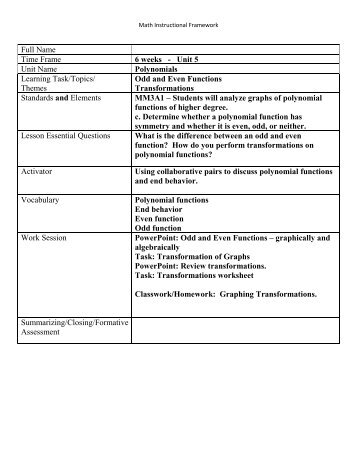 Math III, Unit 5, Lesson 3 - Ciclt.net