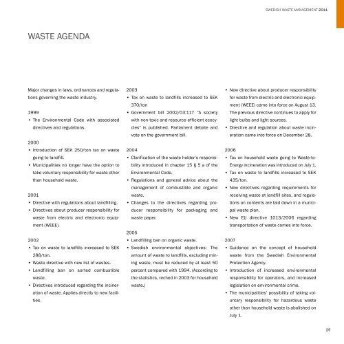 SwediSh waSte management |2011 - Avfall Sverige