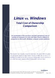 Linux vs. Microsoft TCO Comparison