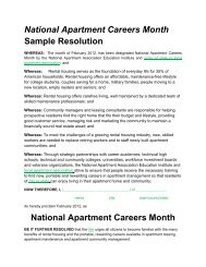 Sample Resolution - National Apartment Association