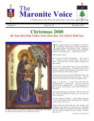 Maronite Voice - Eparchy of Saint Maron of Brooklyn