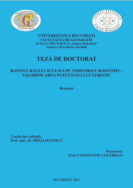 REZUMAT TEZA COCERHAN.pdf - Universitatea din BucureÈ™ti