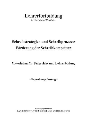 Schreibstrategien und Schreibprozesse - Standardsicherung NRW