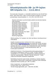 Siluettipistoolin SB- ja FP-lajien SM-kilpailu 11. - 12.6 ... - Imssu-fin.net