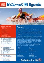 National IRB Agenda - Surf Life Saving Australia