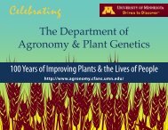 Agronomy and Plant Genetics 100 Years No.2 - Department of ...