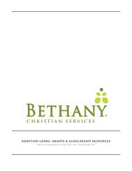 adoption loans, grants & scholarship resources - Bethany Christian ...