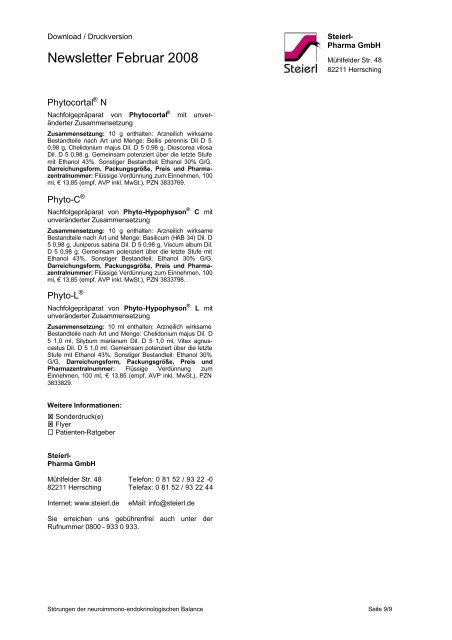 Studie CFS und FMS - Steierl-Pharma GmbH