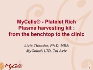 MyCellsÂ® - Platelet Rich Plasma harvesting kit : from ... - My-cells.net