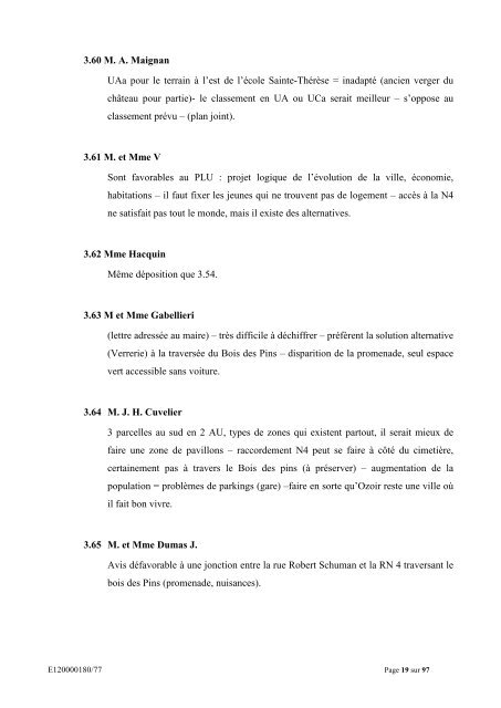 Rapport du commissaire enquÃªteur - Le Renard