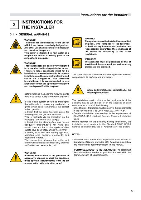 Installation Manual - Unical Lattner Condensing Hot Water Boilers