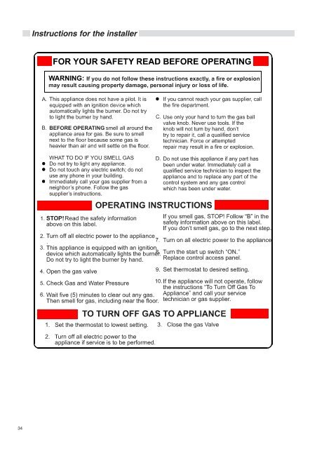 Installation Manual - Unical Lattner Condensing Hot Water Boilers