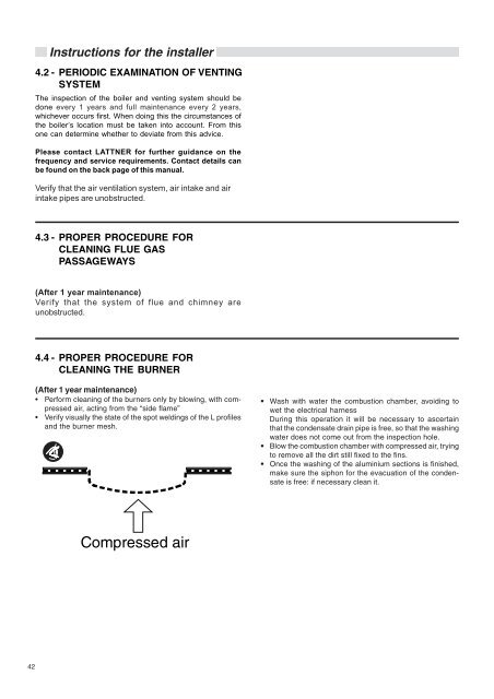 Installation Manual - Unical Lattner Condensing Hot Water Boilers