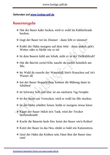 Bauernregeln - Lustige-pdf.de