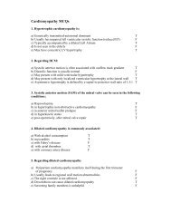 Cardiomyopathy MCQs