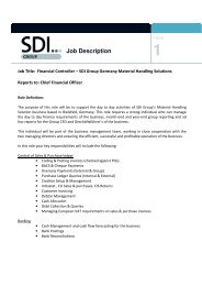 Full job description - SDI Group