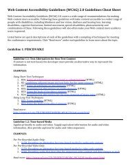 (WCAG) 2.0 Guidelines Cheat Sheet