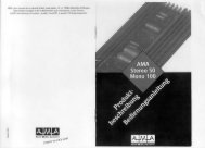 Handbuch für AMA Stereo 50 und Mono 100