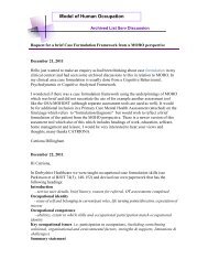 Request for a brief Case Formulation Framework from a MOHO ...