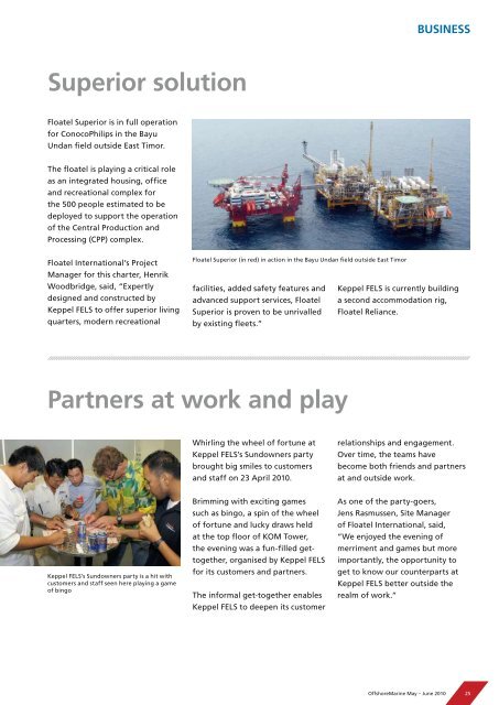May/June 2010 - Keppel Offshore & Marine
