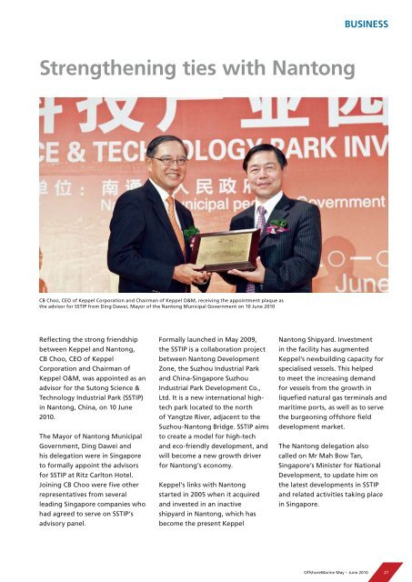 May/June 2010 - Keppel Offshore & Marine