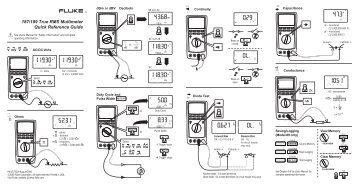 187/189 True RMS Multimeter Quick Reference Guide