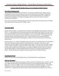 Tarrant County College District â Board Memo Summary Information