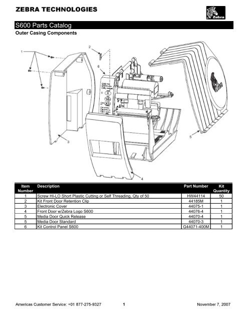 S600 Parts Catalog - Liberty Systems