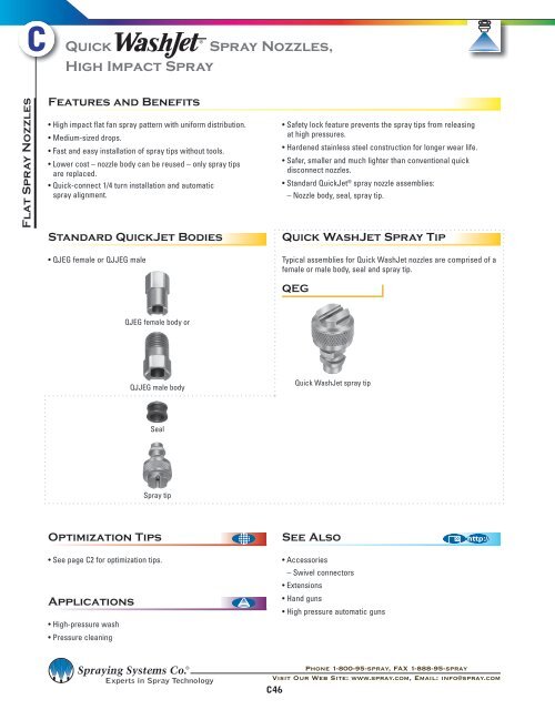 Section C â Flat Spray Nozzles - Spraying Systems Co.