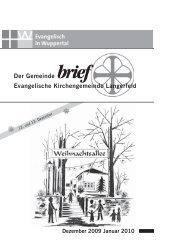 Der Gemeinde Evangelische Kirchengemeinde Langerfeld