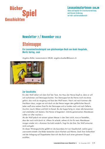 Newsletter 7 / November 2012 (pdf) - Leseanimation