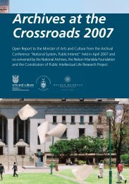 Archives at the Crossroads 2007 - Nelson Mandela Foundation
