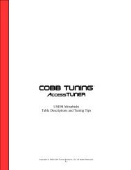 Mitsubishi AccessTUNER Help File - Cobb Tuning