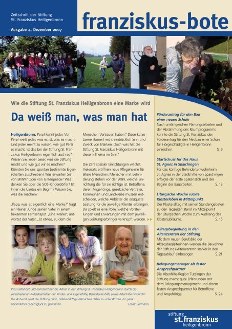 Franziskusbote 4 07 Ok Stiftung St Franziskus Heiligenbronn