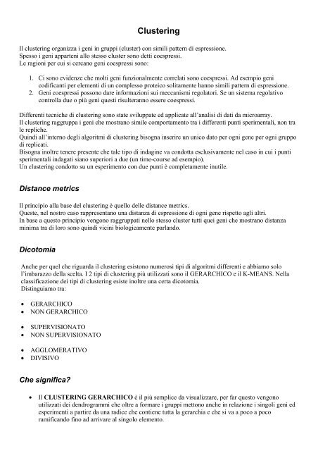 Clustering