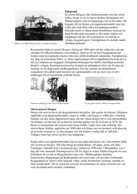 InformationshÃ¤fte om kvarteret Skogen (lÃ¤nk till pdf) - Arvidsjaur