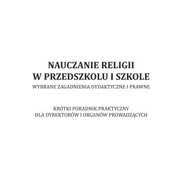 nauczanie religii w przedszkolu i szkole - Katechetyka w KUL