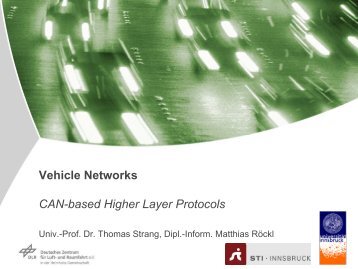 Vehicle Networks CAN-based Higher Layer Protocols - STI Innsbruck