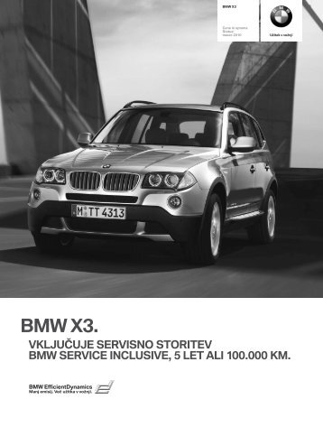 Prenos podatkov Trenutne cene za BMW X3 (PDF, 250k).