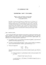 Cuaderno VIII. Geometría afín y euclídea.
