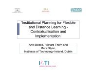 'Institutional Planning for Flexible and Distance Learning ...