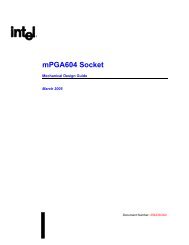 mPGA604 Socket Design Guide [pdf] - Intel