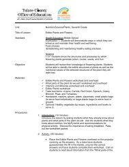 Unit: Nutrition/Science/Plants, Seventh Grade Title of Lesson: Edible ...