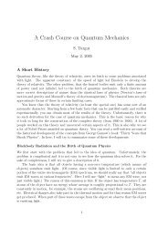 A Crash Course on Quantum Mechanics