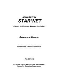 STAR*NET-PRO Reference Manual Supplement - MicroSurvey ...